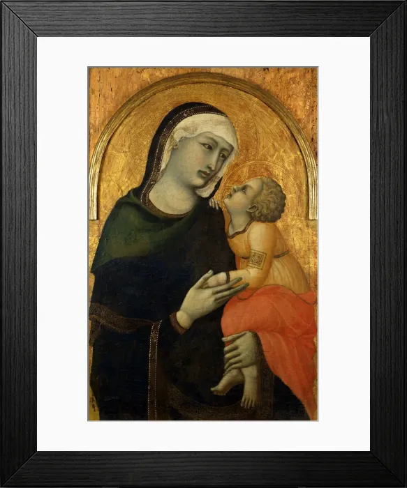 Framed Print : Madonna with Child. Artist: Lorenzetti, Pietro (ca 1300-ca 1348) Framed Print : Madonna with Child. Artist: Lorenzetti, Pietro (ca 1300-ca 1348)