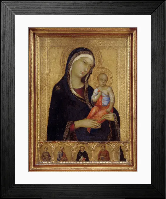 Framed Print : Virgin and Child, c. 1324-1325. Artist: Martini, Simone, di (1280 / 85-1344) Framed Print : Virgin and Child, c. 1324-1325. Artist: Martini, Simone, di (1280 / 85-1344)