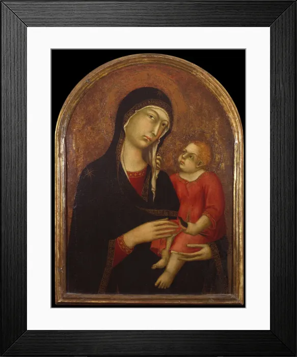 Framed Print : Virgin and Child, First third of the 14th cen Artist: Martini, Simone, di (1280 / 85-1344) Framed Print : Virgin and Child, First third of the 14th cen Artist: Martini, Simone, di (1280 / 85-1344)