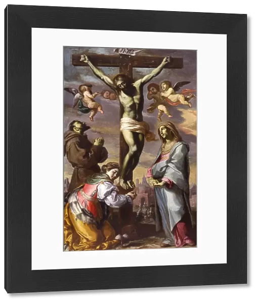 The Crucifixion with the Virgin and Saints Francis and Agatha, Mid of 17th cen Artist: Mei, Bernardino (1612-1676)