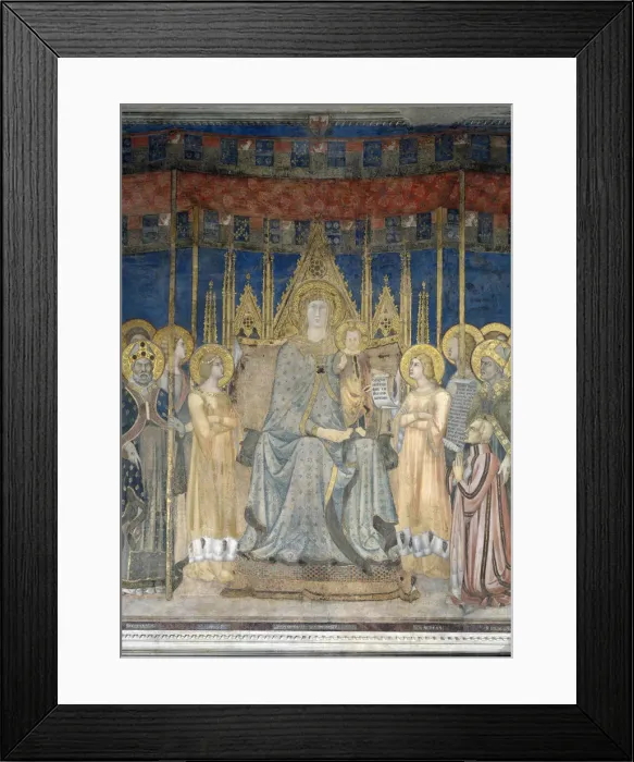 Framed Print : Maesta, 1317. Artist: Memmi, Lippo (1291-1356) Framed Print : Maesta, 1317. Artist: Memmi, Lippo (1291-1356)