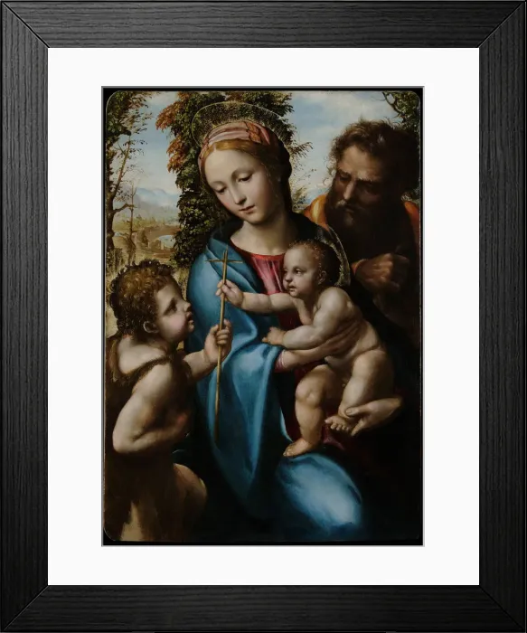 Framed Print : The Holy Family with John the Baptist as a Boy, 1525-1528. Artist: Sodoma (1477-1549) Framed Print : The Holy Family with John the Baptist as a Boy, 1525-1528. Artist: Sodoma (1477-1549)