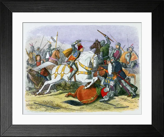 Framed Print : Illustration of Richard III at the Battle of Bosworth, 19th century. Artist: James William Edmund Doyle Framed Print : Illustration of Richard III at the Battle of Bosworth, 19th century. Artist: James William Edmund Doyle