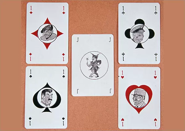 Jeep Pack of playing cards from Belgium, 1940s