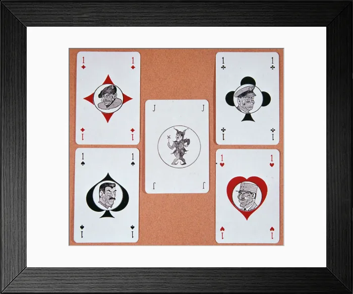 Framed Print : Jeep Pack of playing cards from Belgium, 1940s Framed Print : Jeep Pack of playing cards from Belgium, 1940s