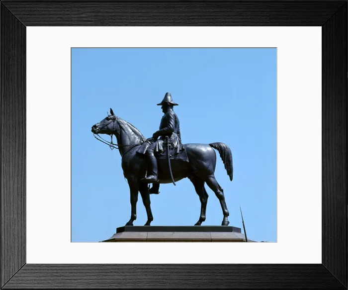 Framed Print : Equestrian statue of the first Duke of Wellington on Copenhagen, 19th century. Artist: Matthew Cotes Wyatt Framed Print : Equestrian statue of the first Duke of Wellington on Copenhagen, 19th century. Artist: Matthew Cotes Wyatt