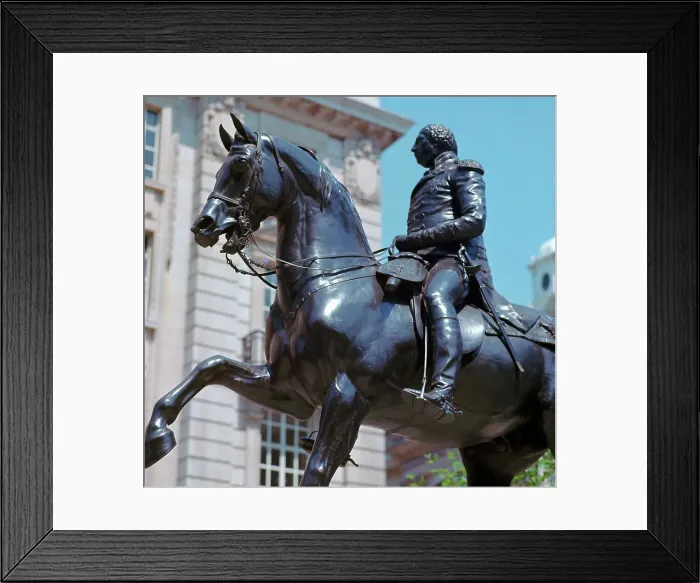 Framed Print : Equestrian statue of King George III, 19th century. Artist: Matthew Cotes Wyatt Framed Print : Equestrian statue of King George III, 19th century. Artist: Matthew Cotes Wyatt