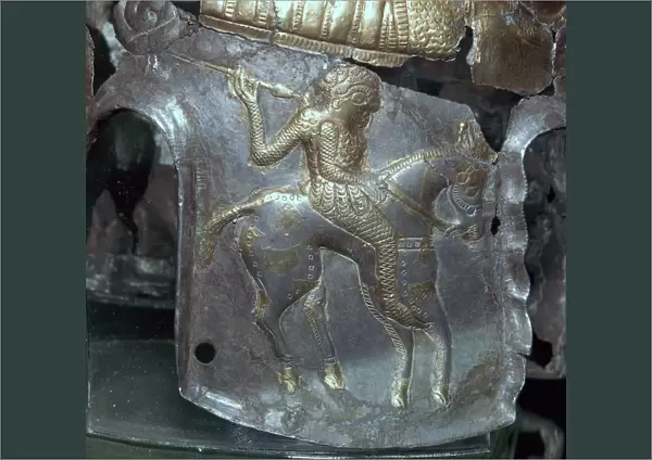 Detail of a horseman from the helmet of a Thraco-Getic chief