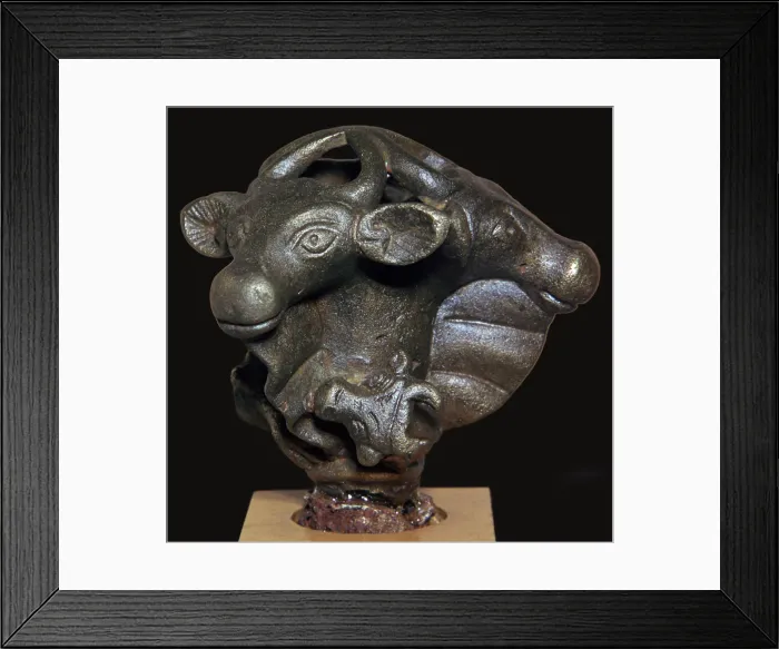Framed Print : Head of a bronze sceptre Framed Print : Head of a bronze sceptre