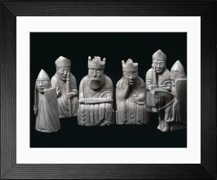 Framed Print : The Lewis Chessmen, (Norwegian?), c1150-c1200 Framed Print : The Lewis Chessmen, (Norwegian?), c1150-c1200