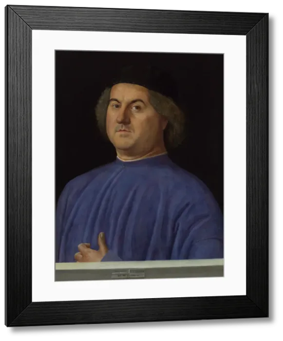 Framed Print : Portrait of a Man, 1497. Artist: Vivarini, Alvise (ca. 1446-ca. 1505) Framed Print : Portrait of a Man, 1497. Artist: Vivarini, Alvise (ca. 1446-ca. 1505)