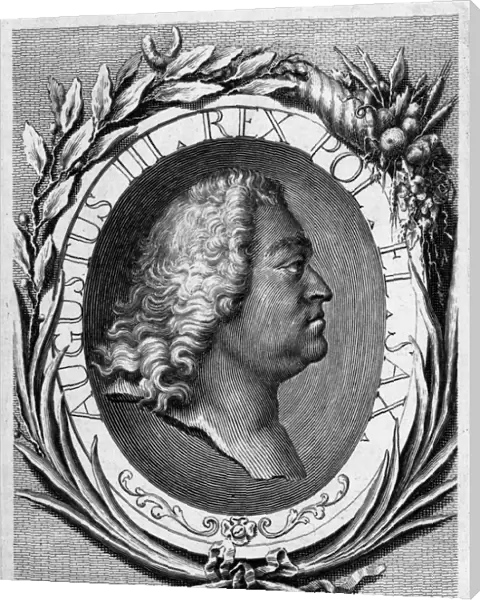 Portrait of Augustus III of Poland. Artist: Zucchi, Lorenzo (1704-1779)