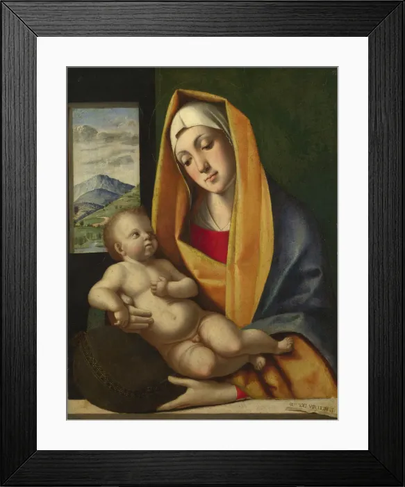Framed Print : The Virgin and Child, ca 1483. Artist: Vivarini, Alvise (ca. 1446-ca. 1505) Framed Print : The Virgin and Child, ca 1483. Artist: Vivarini, Alvise (ca. 1446-ca. 1505)