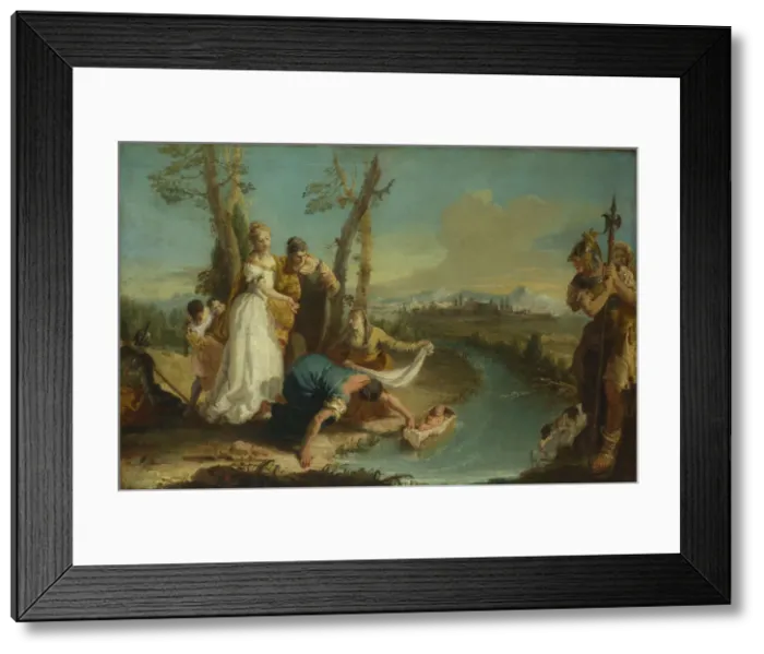 Framed Print : The Finding of Moses, after 1740. Artist: Zugno, Francesco (1709-1787)