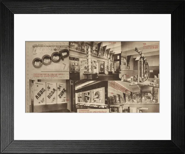 Framed Print : USSR. Catalogue of the Soviet pavilion at the International Press Exhibition, Cologne, 1928. Artist: Lissitzky, El (1890-1941) Framed Print : USSR. Catalogue of the Soviet pavilion at the International Press Exhibition, Cologne, 1928. Artist: Lissitzky, El (1890-1941)
