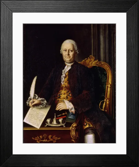 Framed Print : Portrait of Savva Yakovlevich Yakovlev (1713-1784), 1767. Artist: Kolokolnikov, Mina Lukich (1707-1775) Framed Print : Portrait of Savva Yakovlevich Yakovlev (1713-1784), 1767. Artist: Kolokolnikov, Mina Lukich (1707-1775)
