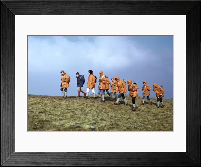 Framed Print : Group of schoolchildren in the Brecon Beacons