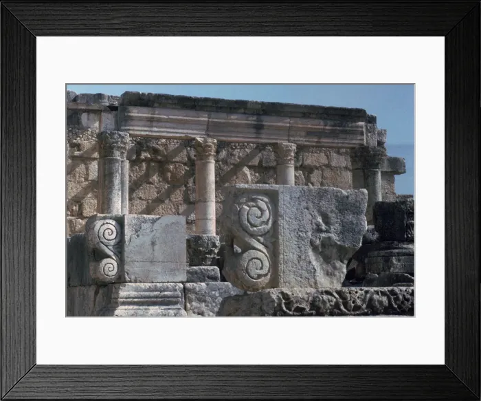 Framed Print : Ruins of a temple in Galilee where Christ preached, 1st century Framed Print : Ruins of a temple in Galilee where Christ preached, 1st century