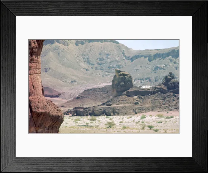 Framed Print : Site of King Solomons Mines in the Neggu desert, 10th century BC Framed Print : Site of King Solomons Mines in the Neggu desert, 10th century BC