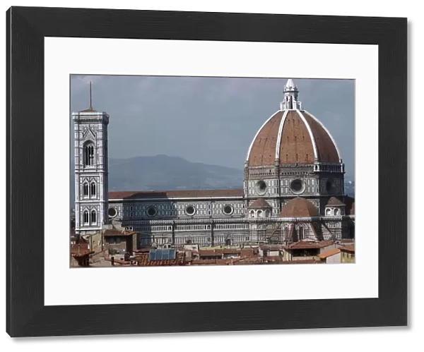The cathedral and Giottos Tower in Florence from the Palazzo Vecchio. Artist: Filippo Brunelleschi
