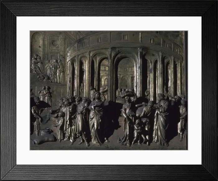 Framed Print : Detail of the Doors of Paradise showing Joseph in Egypt, 15th century. Artist: Lorenzo Ghiberti