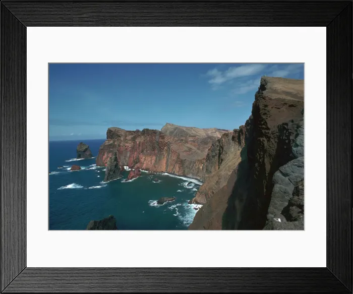 Framed Print : Volcanic sea-cliffs in Madeira Framed Print : Volcanic sea-cliffs in Madeira