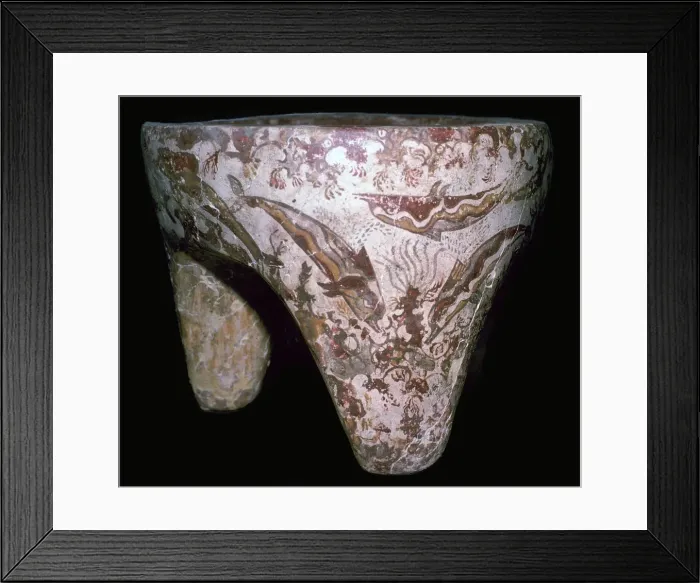 Framed Print : Minoan pot painted with dolphins Framed Print : Minoan pot painted with dolphins