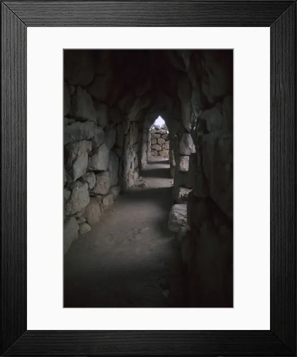 Framed Print : Interior of the Mycenaean palace-fortress at Tiryns in Greece, 13th century BC Framed Print : Interior of the Mycenaean palace-fortress at Tiryns in Greece, 13th century BC