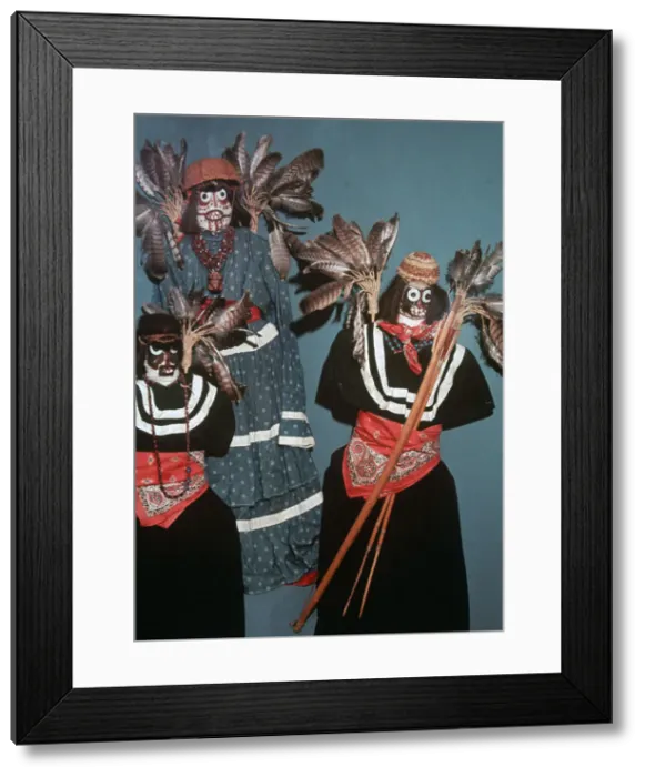 Framed Print : Native American Deguero funerary effigies Framed Print : Native American Deguero funerary effigies