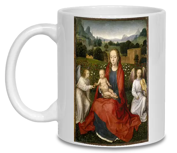 Virgin and child and two angels, 1480-1490. Artist: Memling, Hans (1433  /  40-1494)