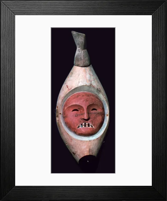 Framed Print : Inuit wooden mask Framed Print : Inuit wooden mask