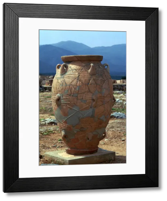 Framed Print : Giant storage jar at the Minoan royal palace at Mallia Framed Print : Giant storage jar at the Minoan royal palace at Mallia