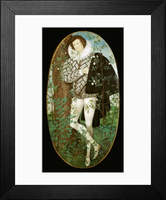 Framed Print : Miniature portrait of a young man, 16th century Framed Print : Miniature portrait of a young man, 16th century