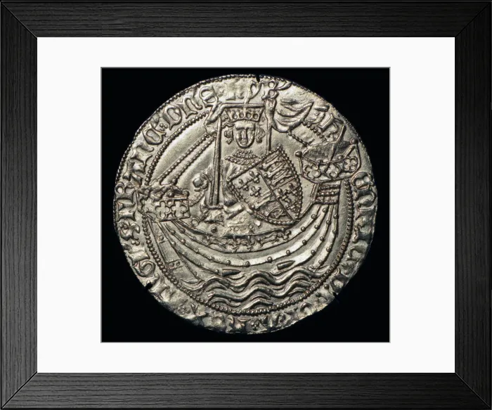 Framed Print : Gold noble of Henry VI, 15th century Framed Print : Gold noble of Henry VI, 15th century
