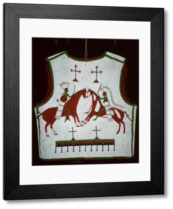 Framed Print : Dakota Native American mans vest, 19th century