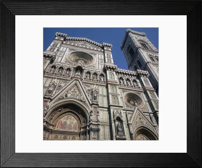 Framed Print : West front of the Basilica di Santa Maria del Fiore, 14th-15th century. Artist: Giotto Framed Print : West front of the Basilica di Santa Maria del Fiore, 14th-15th century. Artist: Giotto