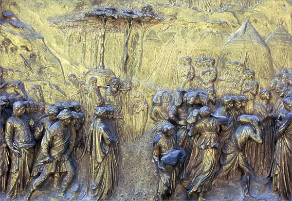Detail of the doors of Paradise showing the Israelites at Jericho, 15th century. Artist: Lorenzo Ghiberti
