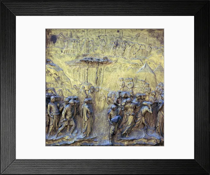 Framed Print : Detail of the doors of Paradise showing the Israelites at Jericho, 15th century. Artist: Lorenzo Ghiberti Framed Print : Detail of the doors of Paradise showing the Israelites at Jericho, 15th century. Artist: Lorenzo Ghiberti
