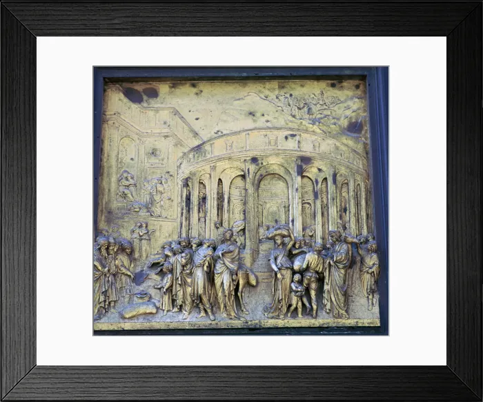 Framed Print : Detail of the Doors of Paradise, 15th century. Artist: Lorenzo Ghiberti Framed Print : Detail of the Doors of Paradise, 15th century. Artist: Lorenzo Ghiberti