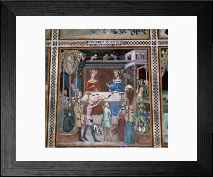 Framed Print : Fresco of the story of Job, 14th century Framed Print : Fresco of the story of Job, 14th century