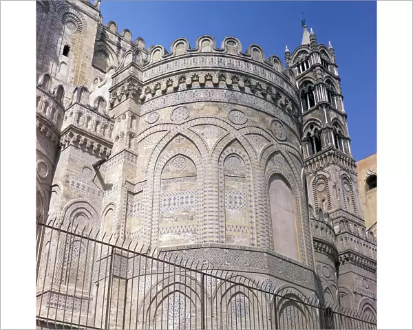 The east facade of Palermo cathedral, 12th century. Artist: Walter Ophamil