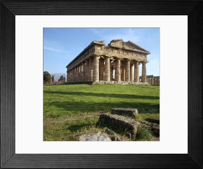 Framed Print : The so-called temple of Neptune at Paestum, 5th century BC Framed Print : The so-called temple of Neptune at Paestum, 5th century BC