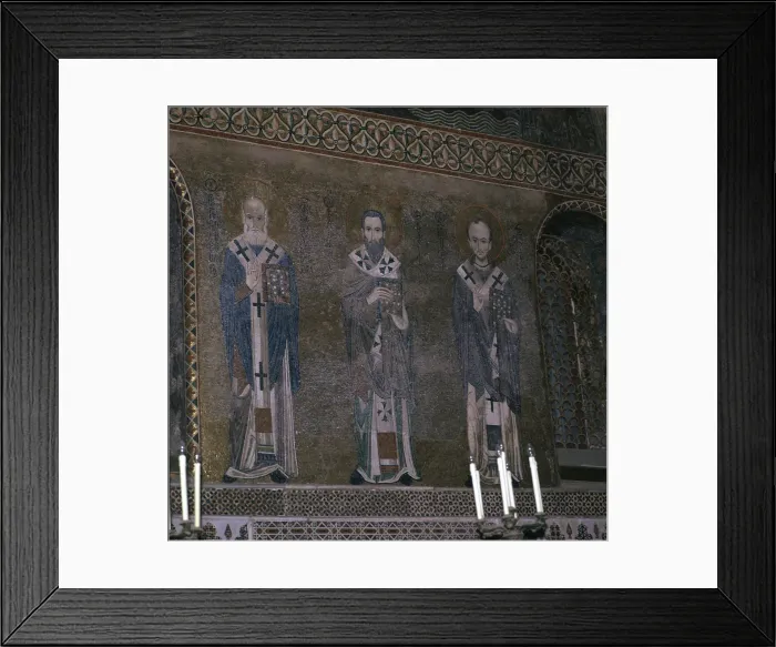 Framed Print : A mosaic showing the Fathers of the Church, 12th century Framed Print : A mosaic showing the Fathers of the Church, 12th century