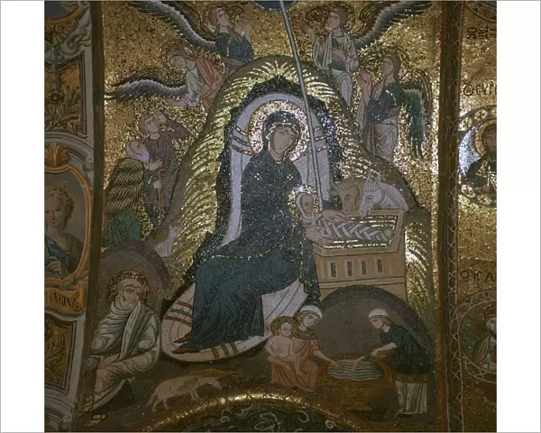 A mosaic of the nativity, 12th century