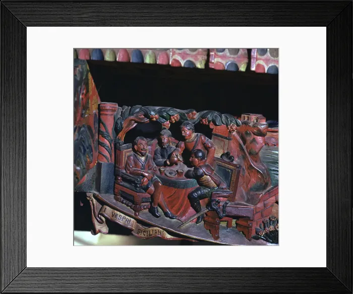 Framed Print : Depiction of the Sicilian Vespers, 13th century Framed Print : Depiction of the Sicilian Vespers, 13th century