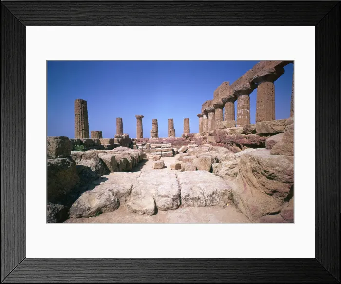 Framed Print : The doric temple of Hera at Agrigento, 5th century BC Framed Print : The doric temple of Hera at Agrigento, 5th century BC