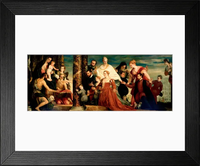 Framed Print : The Madonna of the Cuccina Family, ca 1571-1572. Artist: Veronese, Paolo (1528-1588) Framed Print : The Madonna of the Cuccina Family, ca 1571-1572. Artist: Veronese, Paolo (1528-1588)