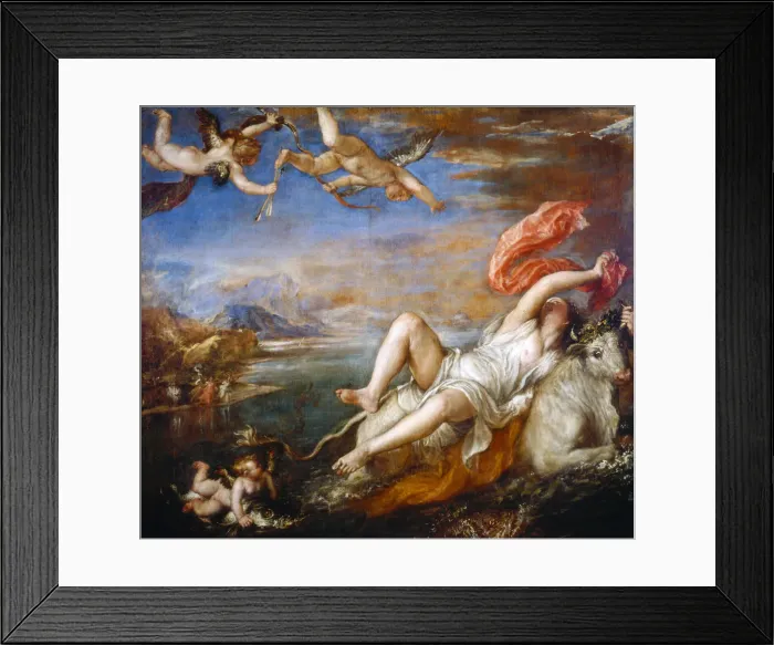 Framed Print : The Rape of Europa, 1560-1561. Artist: Titian (1488-1576) Framed Print : The Rape of Europa, 1560-1561. Artist: Titian (1488-1576)