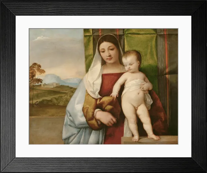 Framed Print : The Gipsy Madonna, c. 1510. Artist: Titian (1488-1576) Framed Print : The Gipsy Madonna, c. 1510. Artist: Titian (1488-1576)
