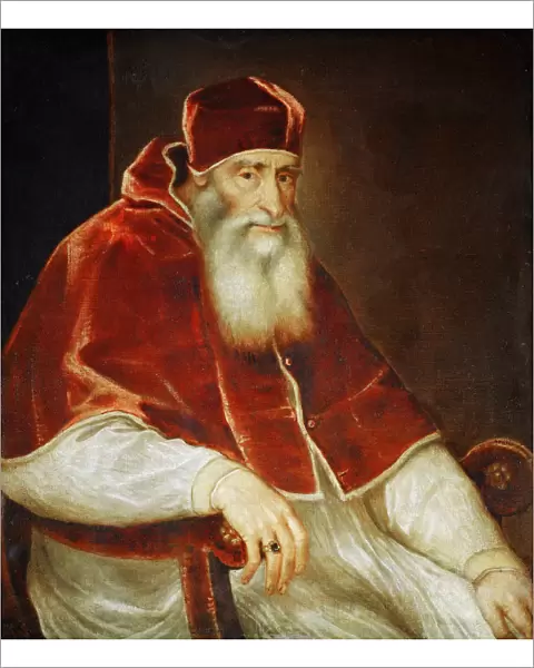 Portrait of Pope Paul III Farnese, 1543. Artist: Titian (1488-1576)